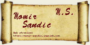 Momir Sandić vizit kartica
